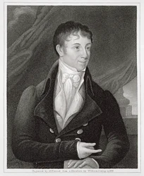 チャールズ・ブロックデン・ブラウン(1771-1810)の肖像、ジョン・B・フォレスト(1814-70)による彫刻(エングレーヴィング)