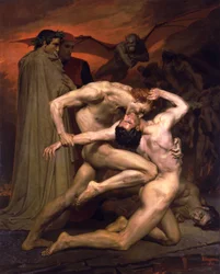 フランス語  Dante et Virgile ダンテとバージル、地獄にて