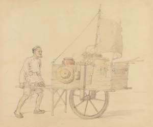 Porta-aviões chinês com seu carrinho de mão de vela