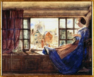 ヘクサムマーケットプレイス（紙に水彩）