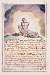 私はいつも天使が持っていることを発見しました...「天国と地獄の結婚」からのイラストとテキスト、c.1790-3（ペンと水彩で仕上げられたレリーフエッチング）