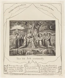 ヨブとその家族」1825年
