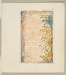 無邪気さと経験の歌。On Anothers Sorrow, ca. 1825.