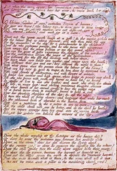 アルビオンの娘たちの幻影：「しかし、月が昇ると...」プレート7 1793年にデザインされ、1815年頃に完成（紙にペンと水彩を用いたレリーフ・エッチング）