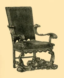 クルミ材のアームチェア、c1685-1710、1881年。