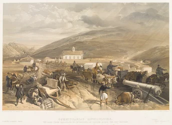 ？Commissariat Difficulties雨天時のカディコイでのバラクラからセヴァストポリへの道？、1854年頃