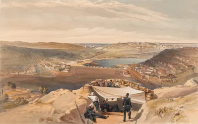 1855年6月23日、チャップマンの攻撃の高度な平行線からのセバストポルの町のバッテリーまたは内部要塞？