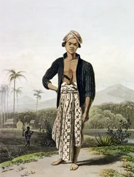 下層階級のジャワ、Vol。 Thomas Stamford Raffles（1781-1826）の「The History of Java」のパブ。 1817（アクアチント）