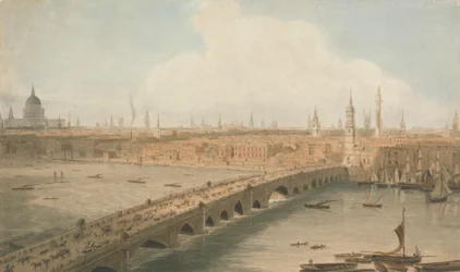 View of London Bridge and St. Paul