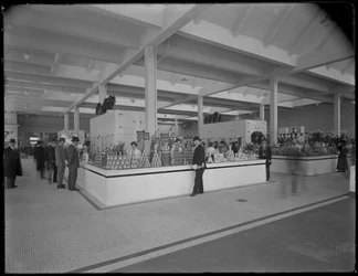 1915年10月22日、ニューヨーク市の95番ストリートマーケットの内部ビュー