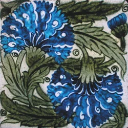 花柄タイル（陶器）