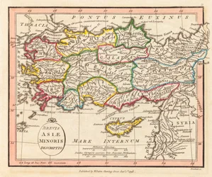 古代小アジア。 地図。