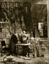 錬金術師、「ハッチンソンのイギリス国民の物語」、1923年頃のイラスト
