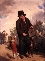 The Strolling Player（油彩・パネル）