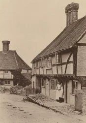 サセックス州ペットワース近郊のバイワースにて（モノクロ写真）