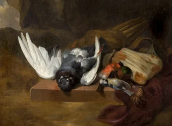 死んだ鳥（または死んだ家禽）のある静物