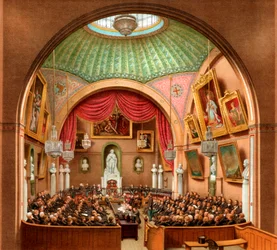 ロンドン市ギルドホールの評議会会議室、1886年。