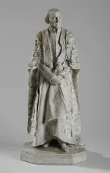 1905年頃、ロンドンのストランドにあるウィリアム・エワート・グラッドストンの像の模型