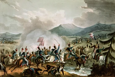 1813年6月2日、モラレスの戦い：トーマスサザーランド（bc 1785）によって彫刻