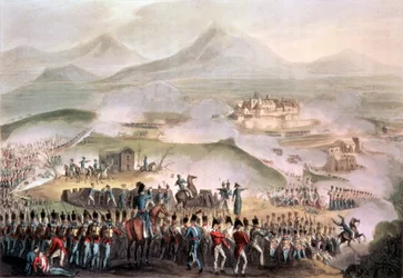 トゥールーズの戦い、1814年4月10日、トーマスサザーランド（bc1785）によって彫刻（アクアチント）