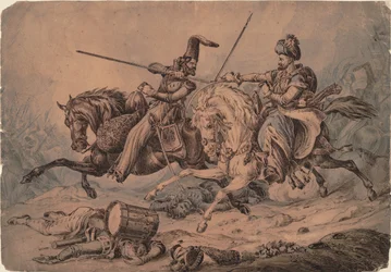 マメルークとの戦闘におけるロシアのコサック、1815