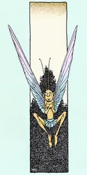 ウィリアム・シェイクスピア作「夏の夜の夢」（1595年）第5幕に描かれたエルフ、W.ヒート・ロビンソン作画、1914年コンスタブル挿絵版。