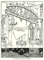 W・ヒース・ロビンソンによる「Railway Ribaldry」のイラスト（リトグラフ）。