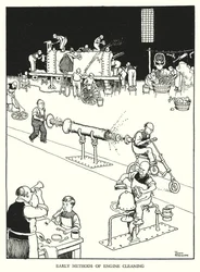 W・ヒース・ロビンソンによる「Railway Ribaldry」のイラスト（リトグラフ）。