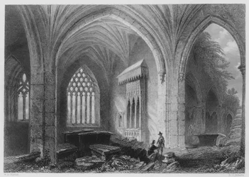 ホーリークロス・アビーの内部（彫刻