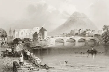 1860年代のジョージ・バーチューによる「アイルランドの風景と古代」からのメイヨー州バリナ