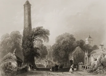 1860年代のジョージ・バーチューによる「アイルランドの風景と古代」からのアイルランド、ダブリン州クロンダルキン