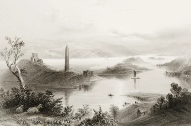 1860年代のジョージ・バーチューによる「アイルランドの風景と古代」からのアイルランド、ファーマナ州のデベニッシュ島