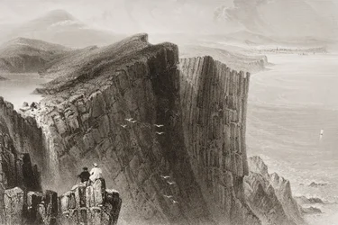 ジョージ・バーチュー作「アイルランドの風景と古代」（1860年代）の北アイルランド、アントリム州フェアヘッド
