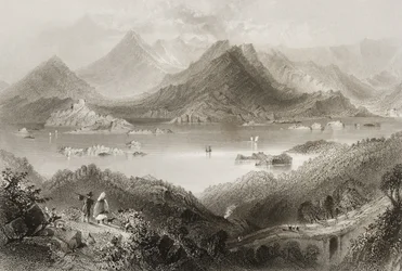 1860年代のジョージ・バーチューによる「アイルランドの風景と古代」からのアイルランド、コーク州グレンギャリフ
