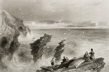 1860年代のジョージ・バーチューによる「アイルランドの風景と古代」からのアイルランド、クレア州キルキー