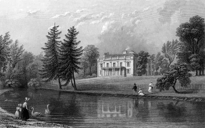 エセックス州ハーロウ近郊のムーア・ホール、ジョン・ロジャースによる版刻、1833年