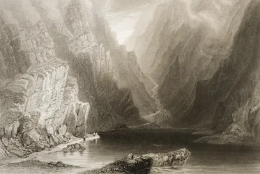 1860年代のジョージ・バーチューによる「アイルランドの風景と古代」からのアイルランド、キラーニー郡ダンローのギャップ