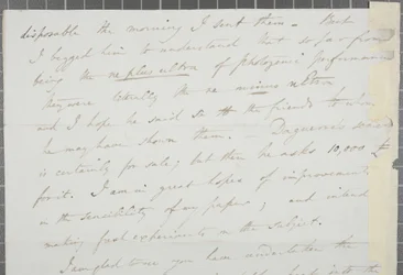 ウィリアムヘンリーフォックスタルボットからジェームズデイビッドフォーブスへの署名入り手紙、1839年