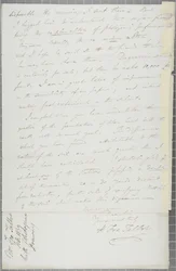 ウィリアムヘンリーフォックスタルボットからジェームズデイビッドフォーブスへの署名入り手紙、1839年
