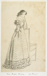Miss Sarah Bown（後にSir Joseph Paxtonの妻となる）（鉛筆、紙