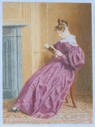 ガーニー・ホーア夫人、1837年頃（紙に鉛筆、トイレ、ガッシュ）