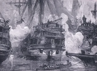 ナヴァリーノの戦い AD 1828（リトグラフ