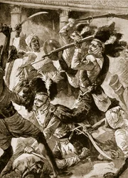 1857年11月、ラクナウの第二次救援（リトグラフ