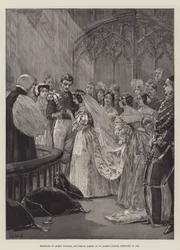 1840年2月10日、セントジェームズ宮殿でのビクトリア女王とアルバート王子の結婚