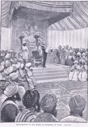 インドの主権者としての女王の宣言1858 AD