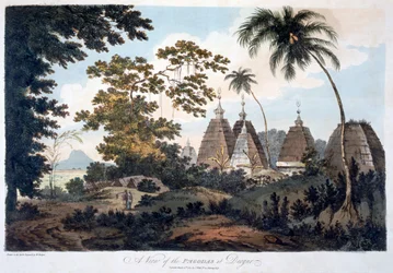 Deogurの塔、1787年（アクアチント）