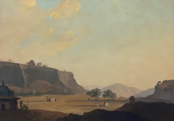 フォートグワリエル、インド、c.1783付近のビュー