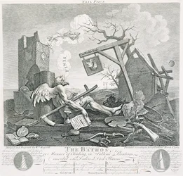 ディーラーズインダークピクチャーズに刻まれた崇高な絵画の1764年、沈没の作法であるバトス（エッチングと彫刻）