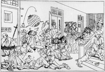 ウィリアム・ホガース（1697-1764）による「Bedlam」精神病院の版画（「rake
