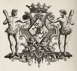 「ワークスオブホガース」のケンダル公爵の紋章、1833年発行